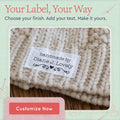 Cotton Heart and Swirls (2"x1"-Cotton) labels for sewing projects sew in clothing labels custom fabric labels