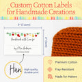 Cotton Christmas Garland with Fill in Blanks (2"x3" Cotton - 12 labels/set) made especially for you labels fabric labels for clothes sewing labels custom