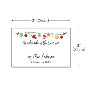 Cotton Christmas Garland with Fill in (2"x3" Cotton - 12 labels/set)