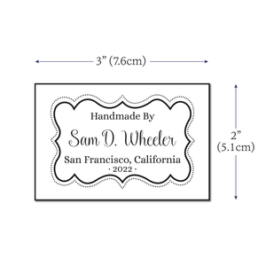 Cotton Swirl Border (2"x3"-Cotton) custom product labels fabric tags