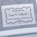 Cotton Swirl Border (2"x3"-Cotton) custom product labels fabric tags