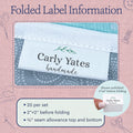 Cotton Simple Laurel Labels (2"x1"-Cotton) personalized labels for handmade items tags for handmade items labels for handmade items