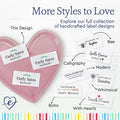 Cotton Simple Laurel Labels (2"x1"-Cotton) personalized labels for handmade items tags for handmade items labels for handmade items