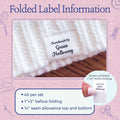 Cotton Small Text Labels - 3 lines (1"x1"-Cotton) personalized name tags clothing name tags clothing labels for kids