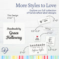 Cotton Small Text Labels - 3 lines (1"x1"-Cotton) personalized name tags clothing name tags clothing labels for kids