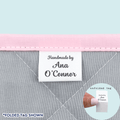 Cotton Small Text Labels - 3 lines (1"x1"-Cotton) best iron on labels