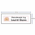 Cotton Tiny Rainbow (0.5"x1.5"-Cotton) Personalized sewing labels, Cotton quilting tags, iron on labels