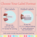 Cotton Tiny Rainbow (0.5"x1.5"-Cotton) Personalized sewing labels, Cotton quilting tags, iron on labels