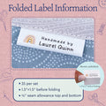 Cotton Tiny Rainbow (0.5"x1.5"-Cotton) Personalized sewing labels, Cotton quilting tags, iron on labels