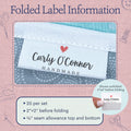 Cotton Simple Heart (2"x1"-Cotton) printed clothing labels apparel custom labels custom clothing tags