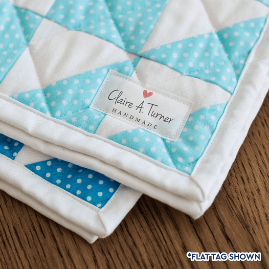 Cotton Simple Heart (2"x1"-Cotton) personalized sewable labels