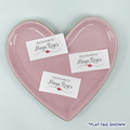 Cotton Double Hearts (2"x1"-Cotton) personalized ribbon labels