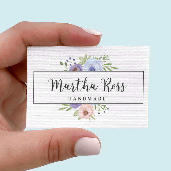Cotton Watercolor Flowers (2"x3"-Cotton) labels for handmade items
