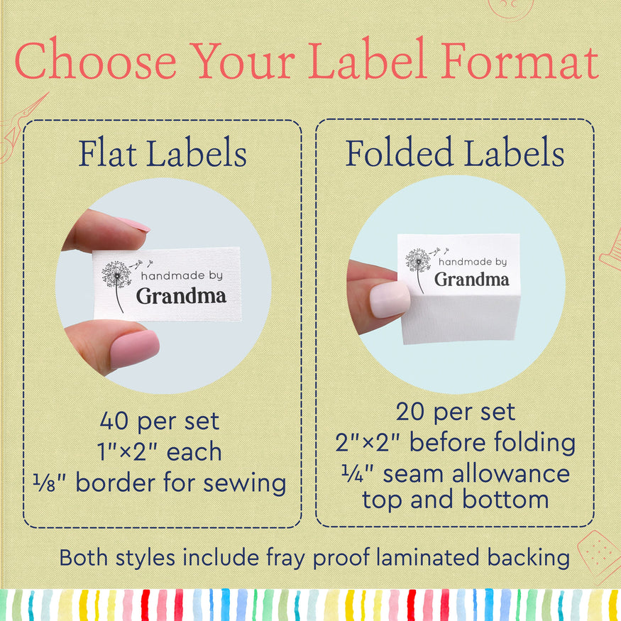 Simple Text Label Cotton Label Set - 2"x1" – EverEmblem
