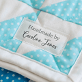 Cotton Simple Text Label (2"x1"-Cotton) custom fabric labels for handmade items