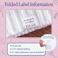 Cotton Hearts and Dots (1"x1"-Cotton) Sew-in fabric labels custom product labels Custom fabric labels