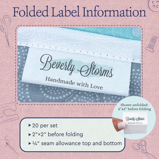 Cotton Splash Of Blue (2"x1"-Cotton) sew in name labels sewable name tags name labels kids