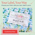 Cotton Floral Swag (2"x3"-Cotton) sew on clothing tags custom sew in labels custom clothing tags sew on