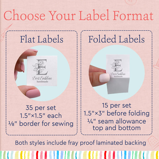 Cotton Floral Letter (1.5"x1.5"-Cotton) sew on name tags personalised labels for sewing personalized sew in labels
