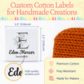 Cotton Floral Letter (1.5"x1.5"-Cotton) sew on name tags personalised labels for sewing personalized sew in labels