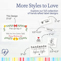 Cotton Holiday Bells with Fill in Blanks (2"x3" Cotton - 12 labels/set) Sewing Labels Custom tags fabric labels