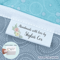 Cotton Watercolor Floral (2"x1"-Cotton) labels for handmade items