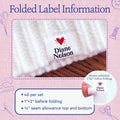 Cotton Sparkling Heart (1"x1"-Cotton) sewing labels personalized sewing labels sewing tags