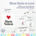 Cotton Sparkling Heart (1"x1"-Cotton) sewing labels personalized sewing labels sewing tags
