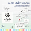 Cotton Heart and Paw Print (1"x1"-Cotton) sewing labels personalized sewing labels sewing tags