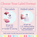 Cotton Heart and Paw Print (1"x1"-Cotton) sewing labels personalized sewing labels sewing tags