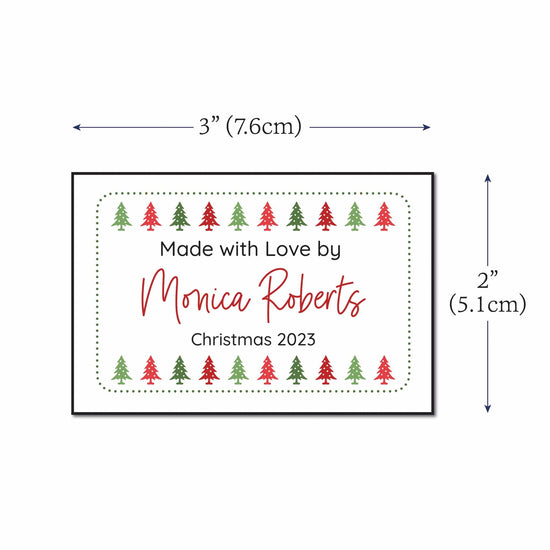 Cotton Christmas Trees (2"x3" Cotton - 12 labels/set)