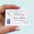 Cotton Sewing Needle and Thread (2"x3"-Cotton) custom iron on labels
