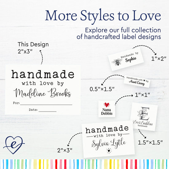 Cotton Modern Fill in Labels (2"x3"-Cotton) tags for crochet items crochet personalized labels handmade tags for crochet