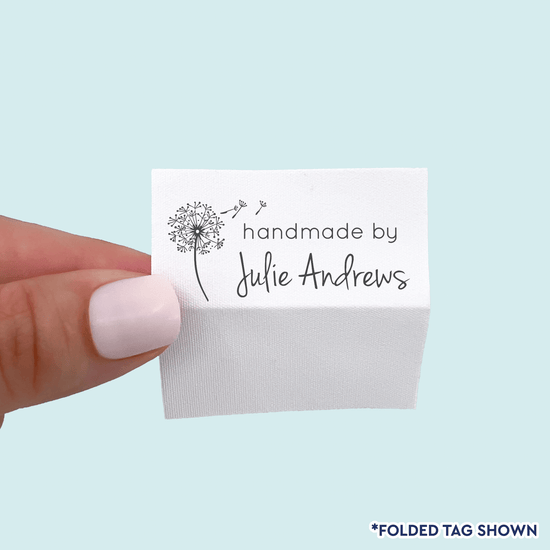 Cotton Wishing Flower (2"x1"-Cotton) custom product labels fabric tags