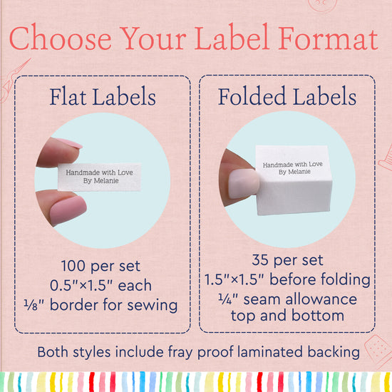 Two Line Tiny Labels (0.5"x1.5"-Cotton)