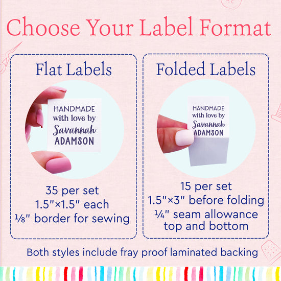 Text only square (1.5"x1.5"-Cotton)
