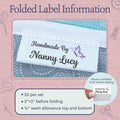 Butterfly Labels (2"x1"-Cotton)