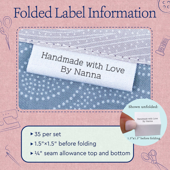 Two Line Tiny Labels (0.5"x1.5"-Cotton)