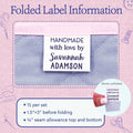 Text only square (1.5"x1.5"-Cotton)