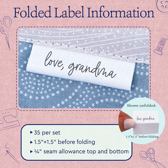 Tiny Text Labels (0.5"x1.5"-Cotton)