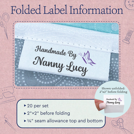 Butterfly Labels (2"x1"-Cotton)
