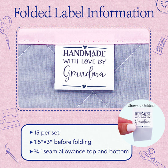 Modern Handmade with Love (1.5"x1.5"-Cotton)