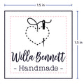 Stitched with Love (1.5"x1.5"-Cotton)