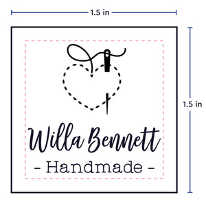 Stitched with Love (1.5"x1.5"-Cotton)