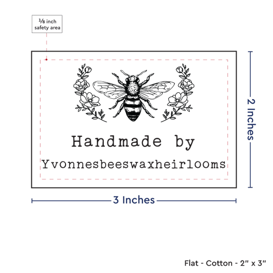 PPLR_HIDDEN_PRODUCT Floral Bee (2"x3"-Cotton)
