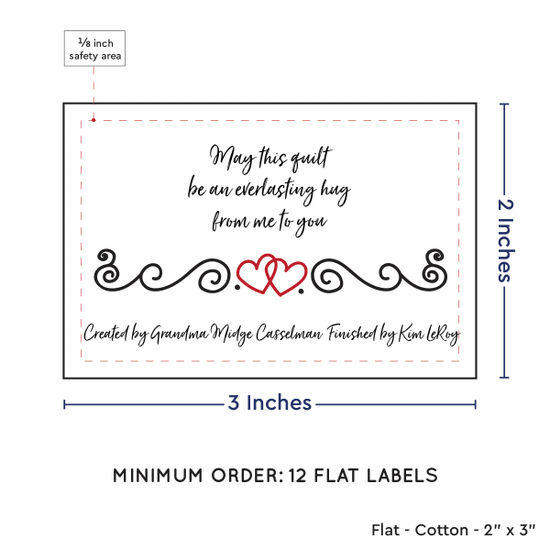 PPLR_HIDDEN_PRODUCT Double Heart Quote (2"x3" Cotton - 12 labels/set)