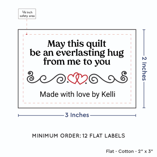 PPLR_HIDDEN_PRODUCT Double Heart Quote (2"x3" Cotton - 12 labels/set)