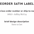 PPLR_HIDDEN_PRODUCT Reorder Previous Label Design - SATIN