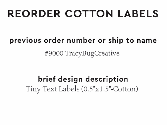 PPLR_HIDDEN_PRODUCT Reorder Previous Label Design - COTTON