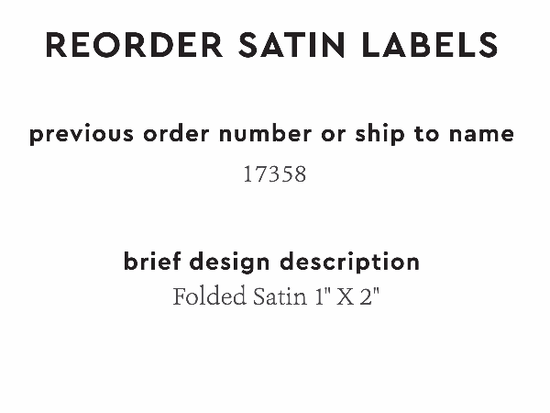 PPLR_HIDDEN_PRODUCT Reorder Previous Label Design - SATIN